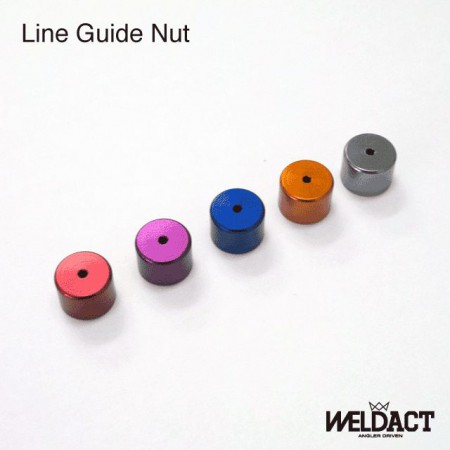 ・ラインガイドナット　　*Abu Revoシリーズすべてに対応  ガイダー、純正レベルワインダーに装着できます    長期の使用で、樹脂製のパーツでは壊れてしまうこともありますが、  アルミの削り出しなので丈夫で美しいパーツです
